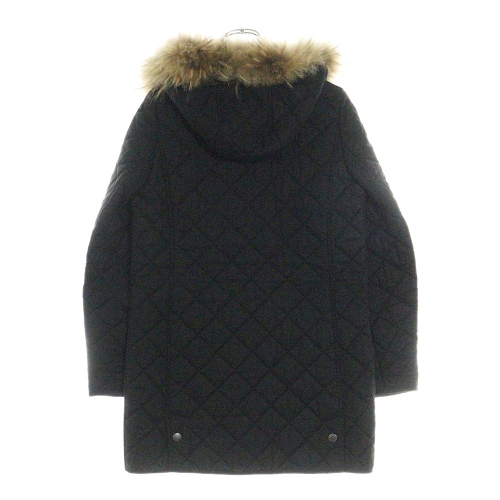 MACKINTOSH PHILOSOPHY(マッキントッシュフィロソフィー) ファーフーデッド キルティング 中綿 コート ブラック レディース MNJ07-660-09
