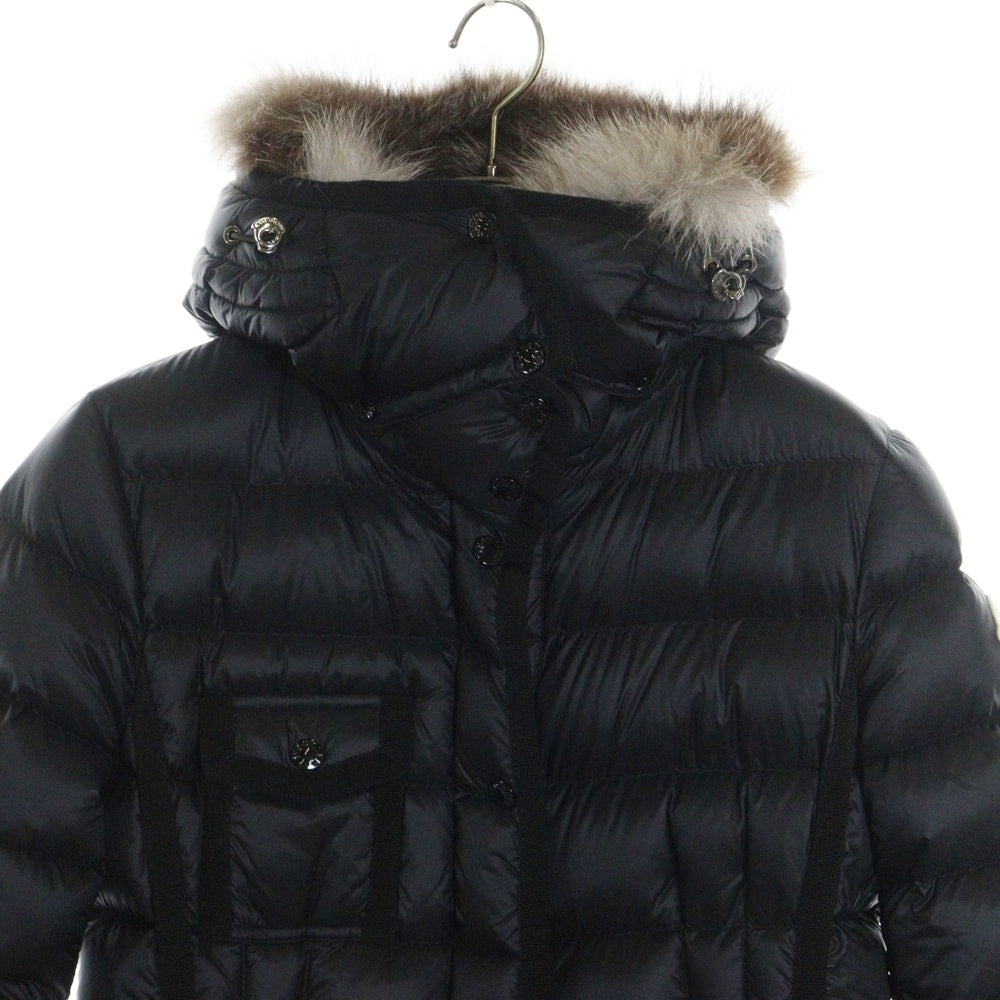 MONCLER(モンクレール) 22AW HERMIFUR エルミ フード付き ナイロン ダウンコート ブラック レディース H20931C51601