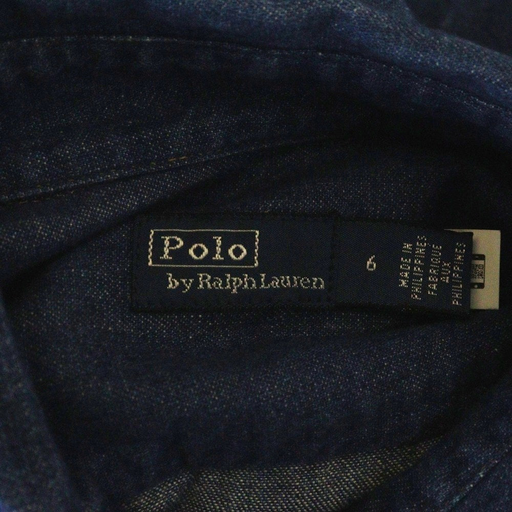 POLO RALPH LAUREN(ポロラルフローレン) デニム 半袖 ワンピース インディゴ レディース