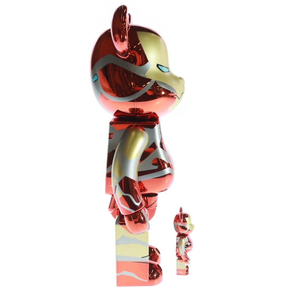 MEDICOM TOY(メディコムトイ) BE@RBRICK WORLD WIDE TOUR 3 IRON MAN MARK85 CHROME 100% & 400 ベアブリック ワールド ワイド ツアー3 アイアンマン マーク85 クローム 2体セット フィギュア
