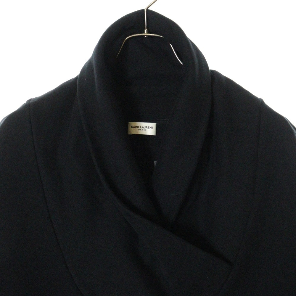 SAINT LAURENT PARIS(サンローランパリ) 23AW Shawl Neck Sweatshirt ショールネック スウェットトレーナー ブラック 755059 Y36SW