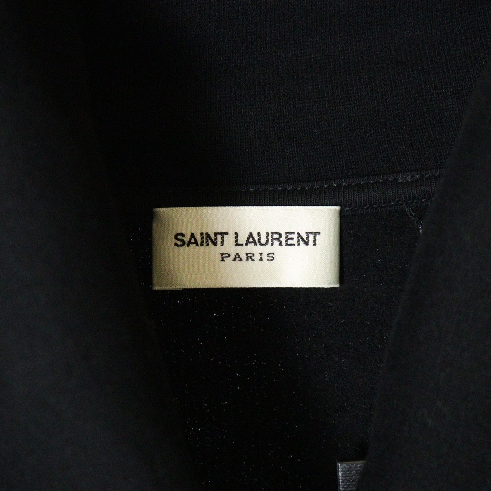 SAINT LAURENT PARIS(サンローランパリ) 23AW Shawl Neck Sweatshirt ショールネック スウェットトレーナー ブラック 755059 Y36SW
