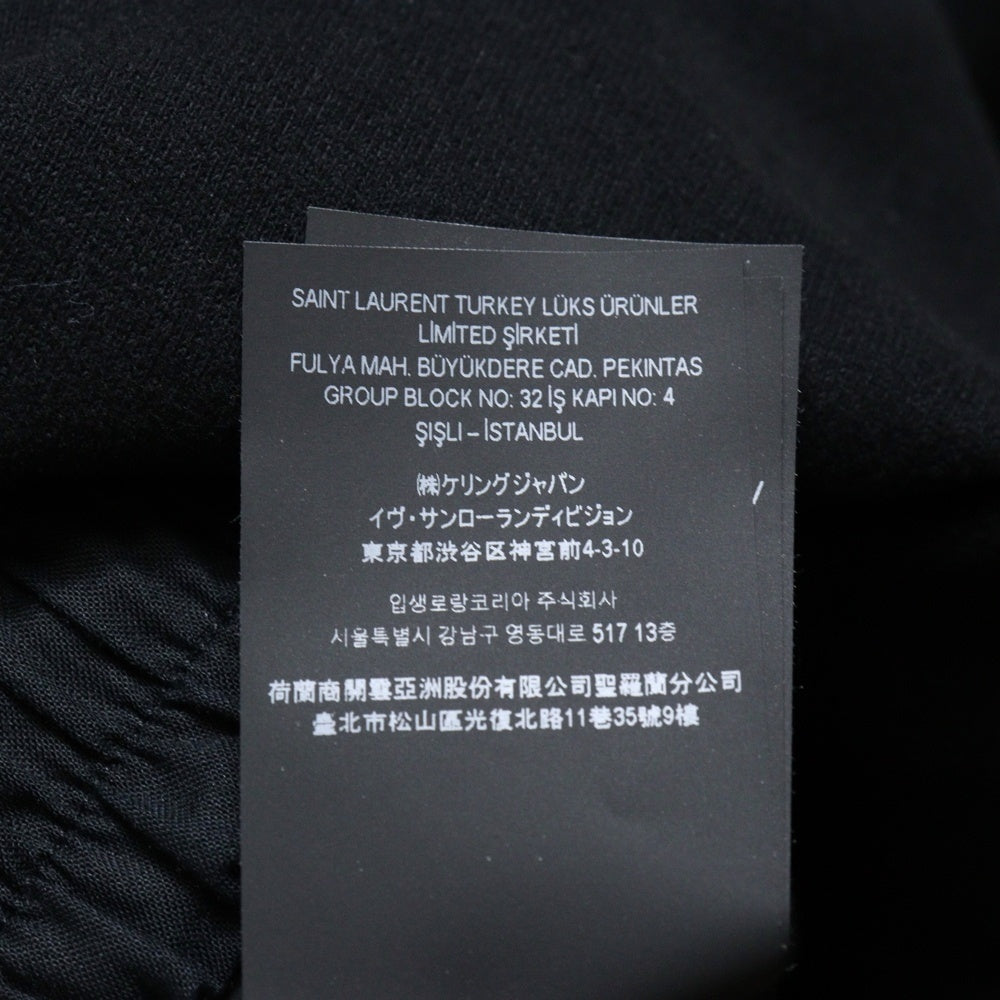 SAINT LAURENT PARIS(サンローランパリ) 23SS ドローコード リブ スウェット パンツ ブラック 769061 Y36SW