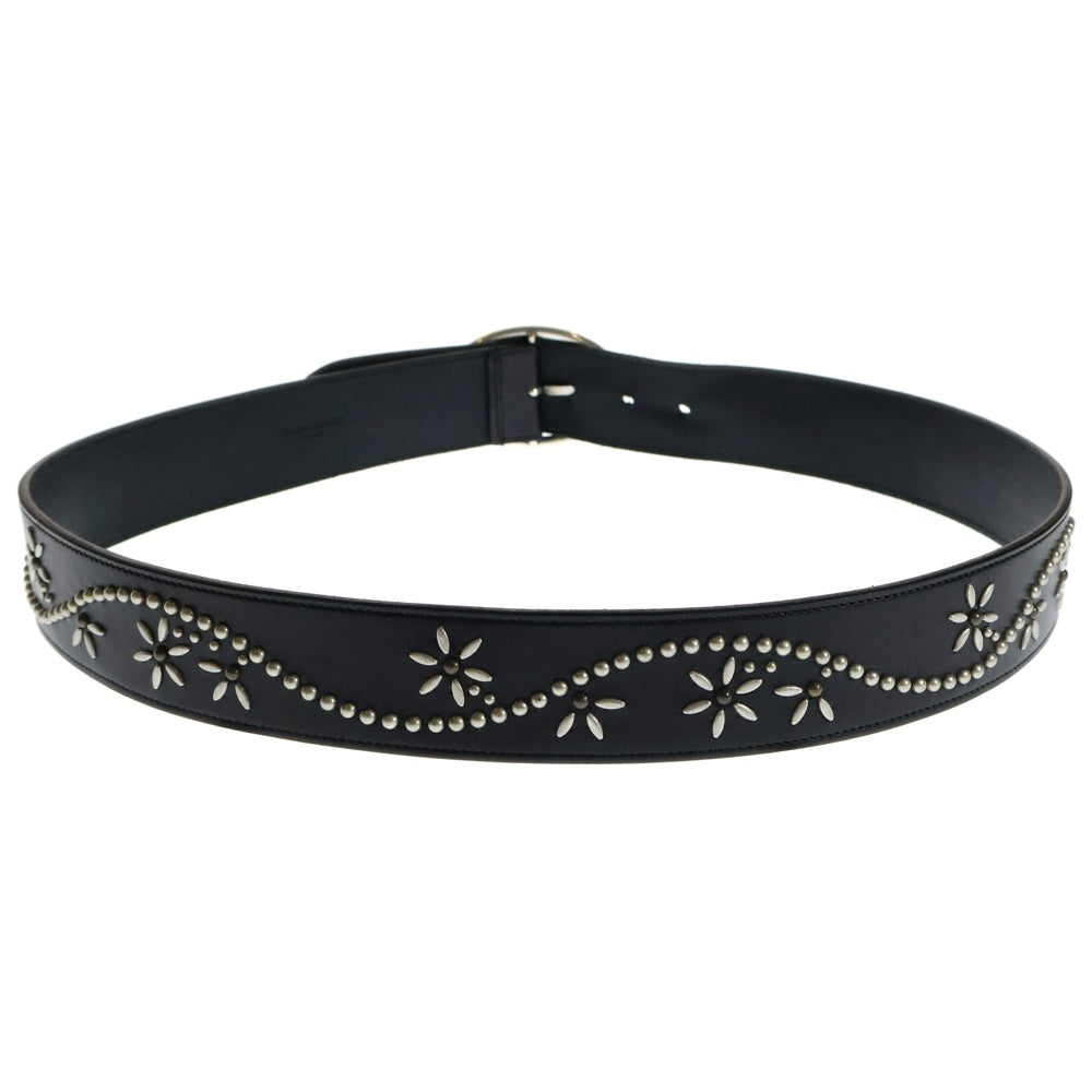 SAINT LAURENT PARIS(サンローランパリ) スタッズ レザーベルト ブラック GRZ555700