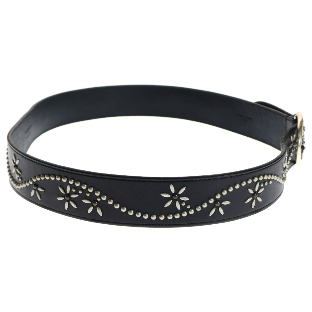 SAINT LAURENT PARIS(サンローランパリ) スタッズ レザーベルト ブラック GRZ555700