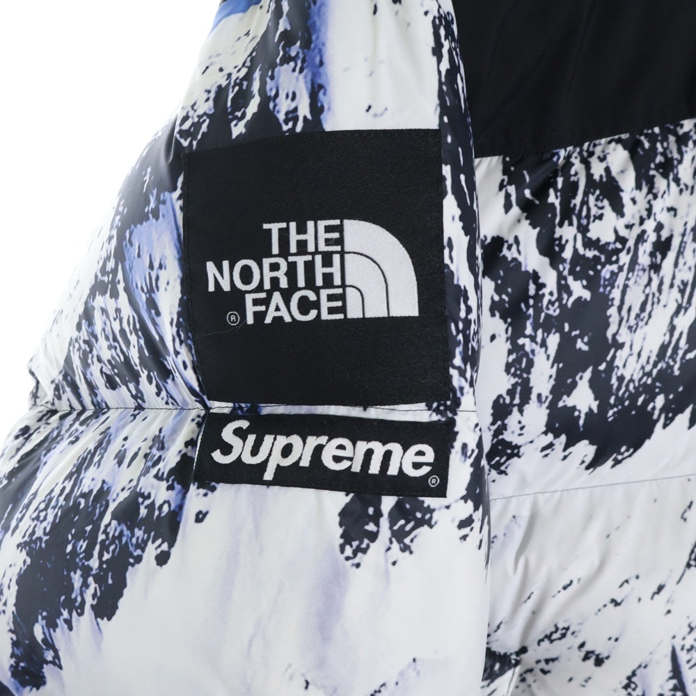 SUPREME(シュプリーム) 17AW ×THE NORTH FACE Mountain Baltoro Jacket ザノースフェイス マウンテン バルトロ ダウンジャケット 雪山 ホワイト/ブルー NF0A3LHQ
