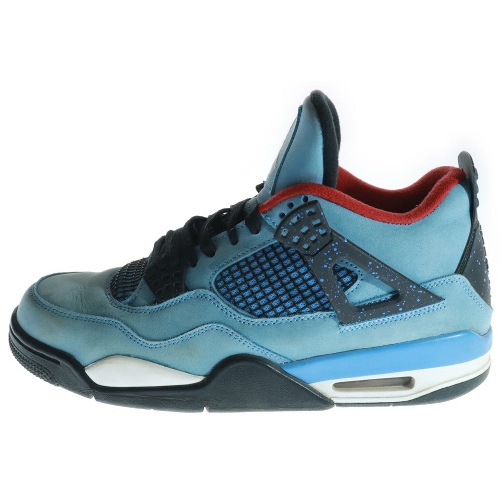 NIKE(ナイキ) ×TRAVIS SCOTT AIR JORDAN 4 トラヴィススコット エアジョーダン4 レトロ カクタスジャック ハイカットスニーカー ブルー US9.5/27.5cm 308497-406