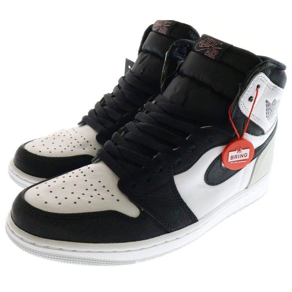 NIKE(ナイキ) AIR JORDAN 1 HIGH OG BLEACHED CORAL エアジョーダン 1 ブリーチドコーラル ハイカットスニーカー グレー US9/27cm 555088-108