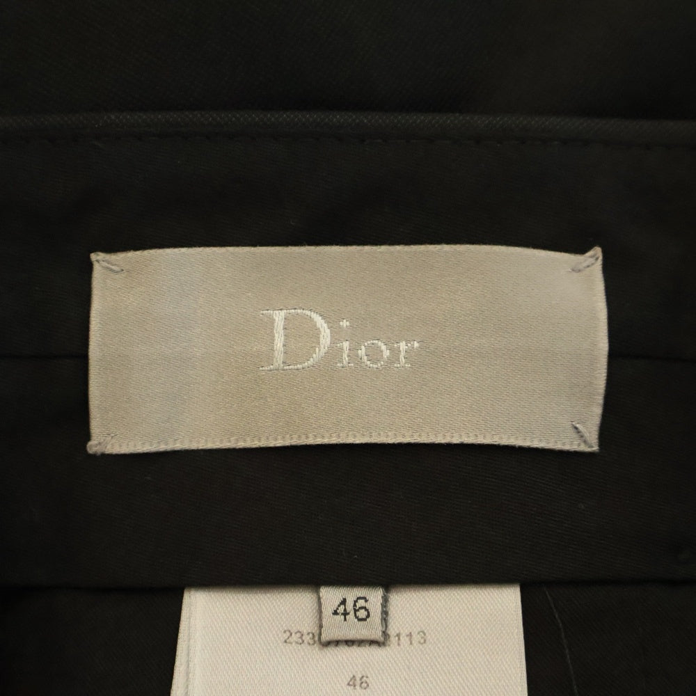 DIOR(ディオール) ウールシルク混 2B セットアップスーツ ジャケット パンツ ブラック 233C762A3113