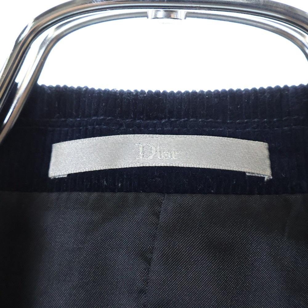DIOR(ディオール) ナローラペル2Bコーデュロイシングルテーラードジャケット ネイビー 863C205M4104