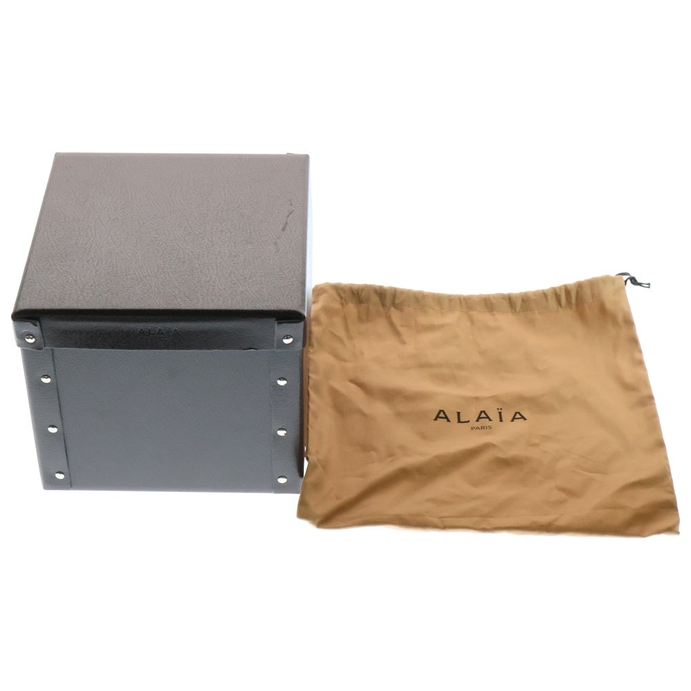 ALAIA(アライア) カーフスキン レザー ビスチェベルト ブラック レディース