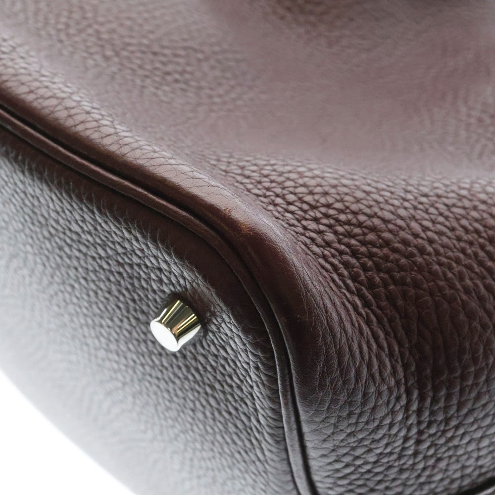 HERMES(エルメス) ピコタン MM トリヨンクレマンス A刻印 シルバー金具 ハンドバッグ ボルドー