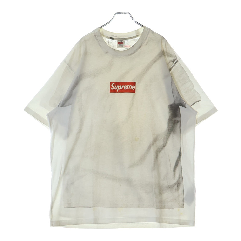 SUPREME(シュプリーム) 24SS ×MM6 Maison Margiela Box Logo Tee エムエムシックス メゾンマルジェラ ボックスロゴプリント 半袖Tシャツ カットソー ホワイト