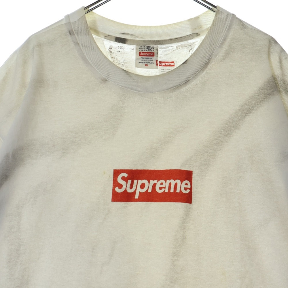 SUPREME(シュプリーム) 24SS ×MM6 Maison Margiela Box Logo Tee エムエムシックス メゾンマルジェラ ボックスロゴプリント 半袖Tシャツ カットソー ホワイト