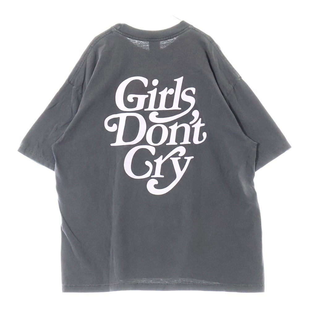 Girls Don't Cry(ガールズドントクライ) DC Logo Tee ロゴプリント クルーネック 半袖Tシャツ カットソー グレー