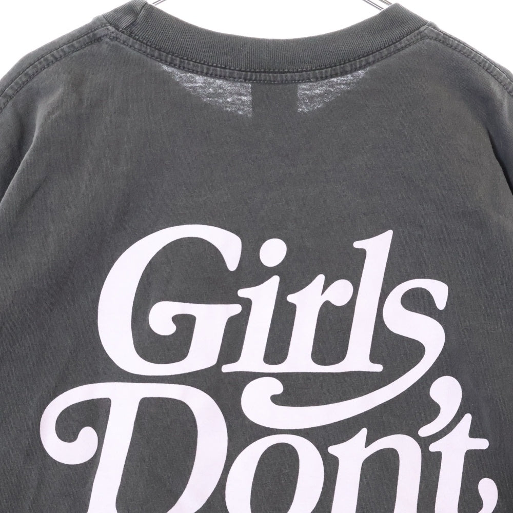 Girls Don't Cry(ガールズドントクライ) DC Logo Tee ロゴプリント クルーネック 半袖Tシャツ カットソー グレー