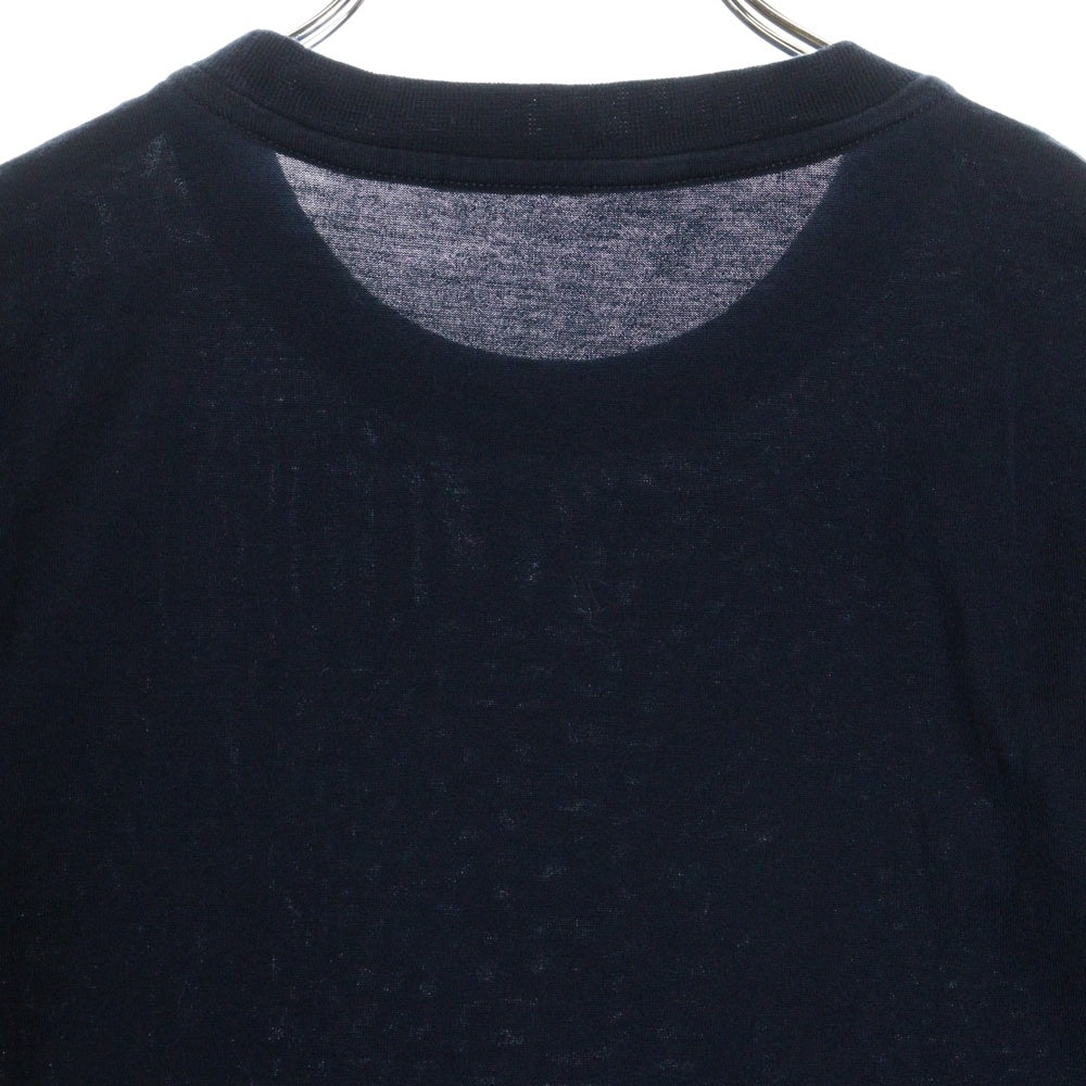 LOUIS VUITTON(ルイヴィトン) 14SS ロゴ刺繍 クルーネック半袖Tシャツカットソー ネイビー RM142Q H5IY05JC8