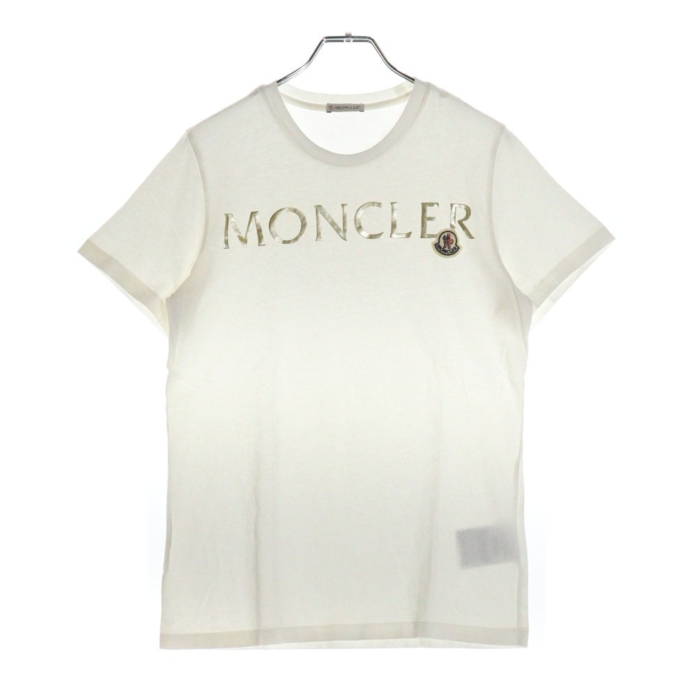 MONCLER(モンクレール) 21SS ロゴプリント クルーネック半袖Tシャツカットソー ホワイト G10938C71510 V8094