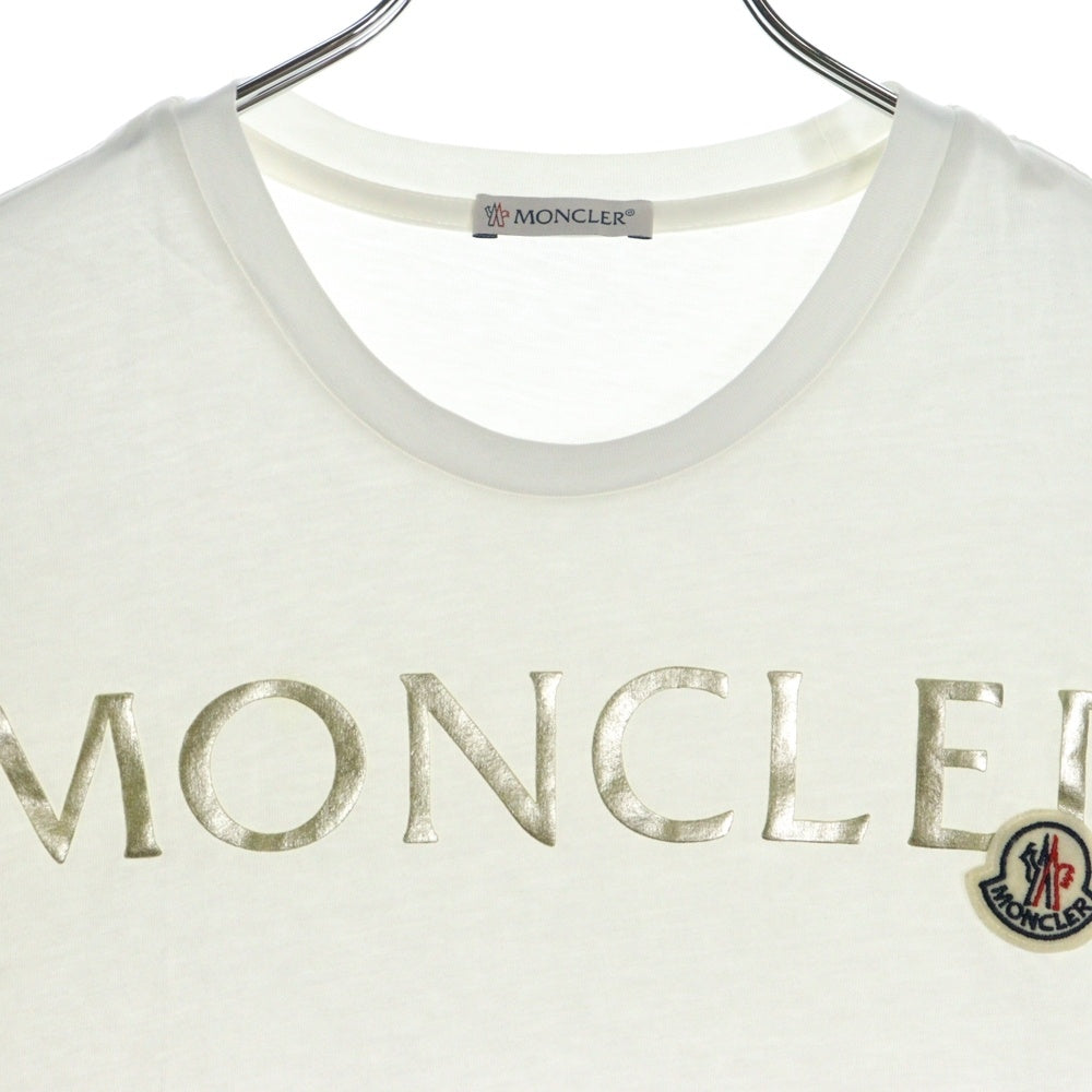 MONCLER(モンクレール) 21SS ロゴプリント クルーネック半袖Tシャツカットソー ホワイト G10938C71510 V8094