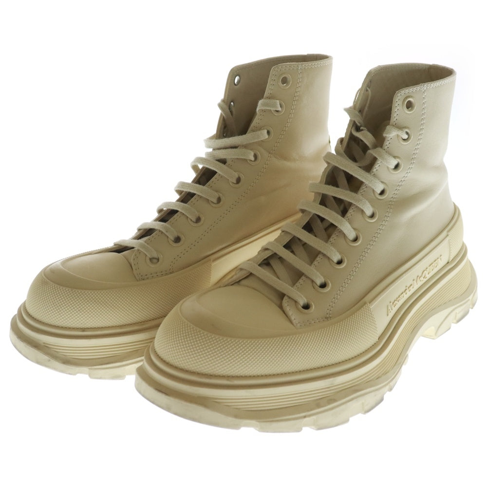 Alexander McQueen(アレキサンダーマックイーン) TREAD SLICK Boots ハイカットスニーカー ベージュ 627206