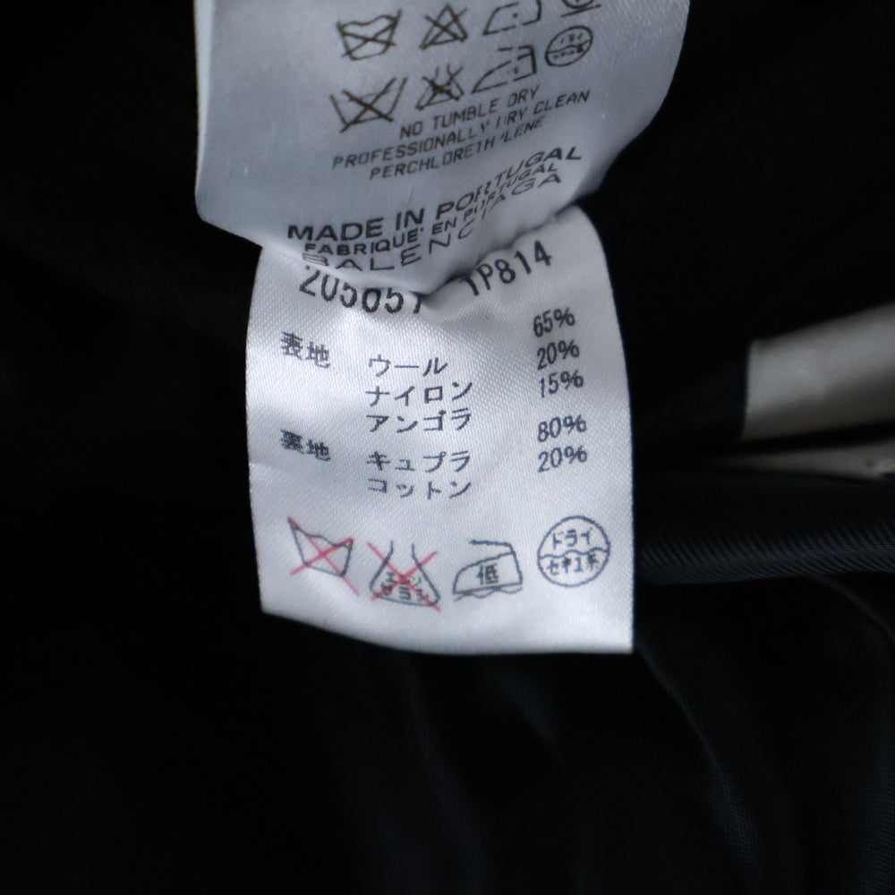 BALENCIAGA(バレンシアガ) ラップボタン ウールライダースブルゾン ジャケット ブラック 205057 TP814