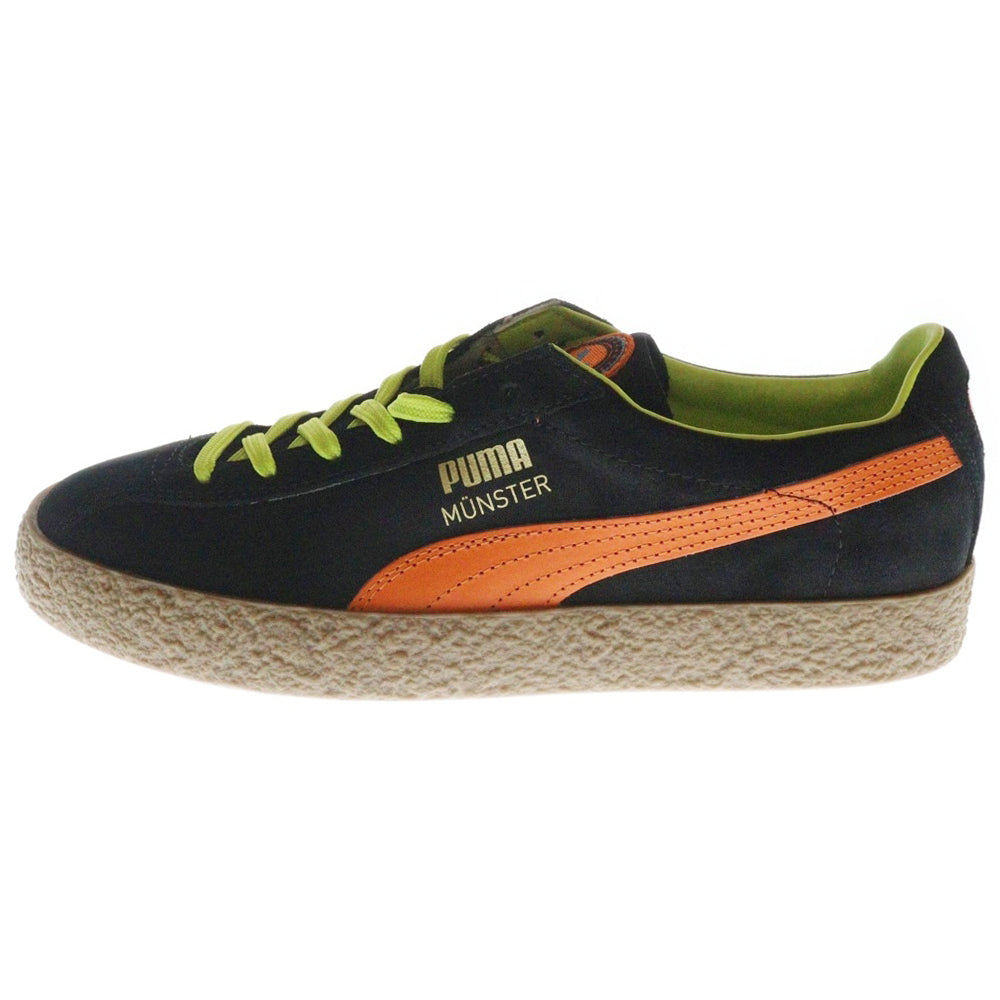 PUMA(プーマ) MUENSTER LEGEND ミュンスター レジェンド スウェードレザー ローカットスニーカー ブラック/オレンジ US9/27cm 384219-01