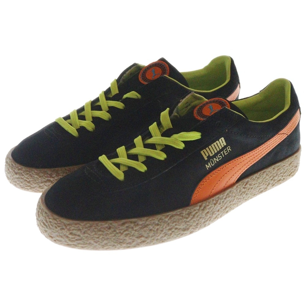 PUMA(プーマ) MUENSTER LEGEND ミュンスター レジェンド スウェードレザー ローカットスニーカー ブラック/オレンジ US9/27cm 384219-01