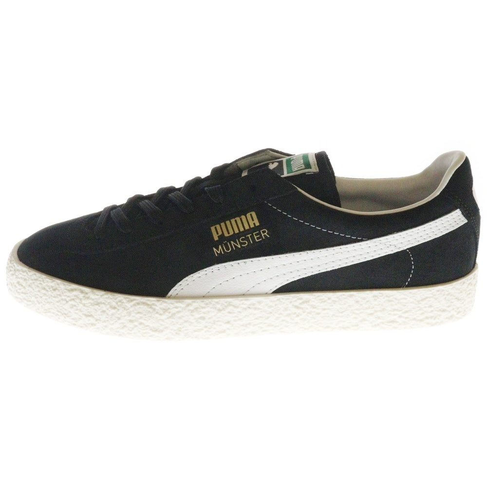 PUMA(プーマ) MUENSTER CLASSIC ミュンスター クラシック スウェードローカットスニーカー ブラック US9/27cm 383406-02