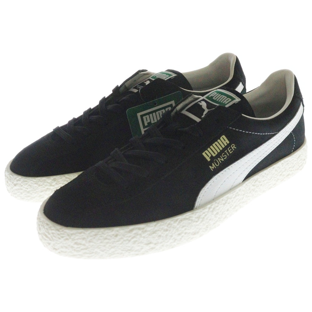 PUMA(プーマ) MUENSTER CLASSIC ミュンスター クラシック スウェードローカットスニーカー ブラック US9/27cm 383406-02