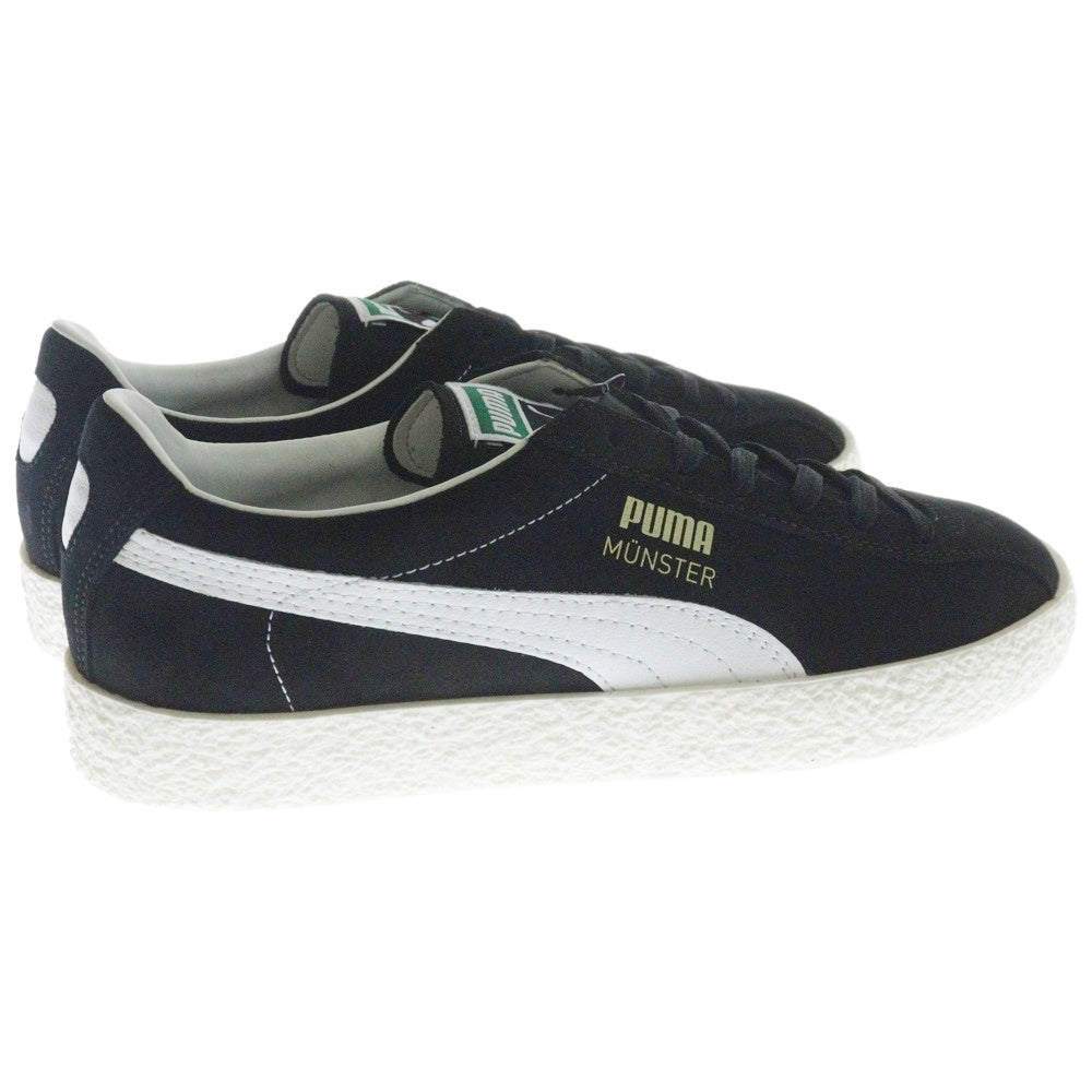 PUMA(プーマ) MUENSTER CLASSIC ミュンスター クラシック スウェードローカットスニーカー ブラック US9/27cm 383406-02