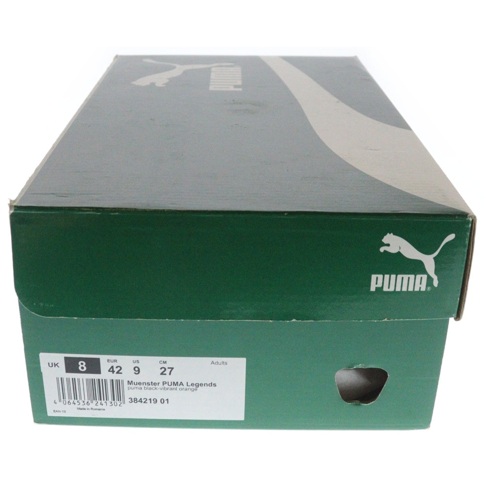 PUMA(プーマ) MUENSTER LEGENDS ミュンスター レジェンド スウェードローカットスニーカー ブラック/オレンジ US9/27cm 383406-02