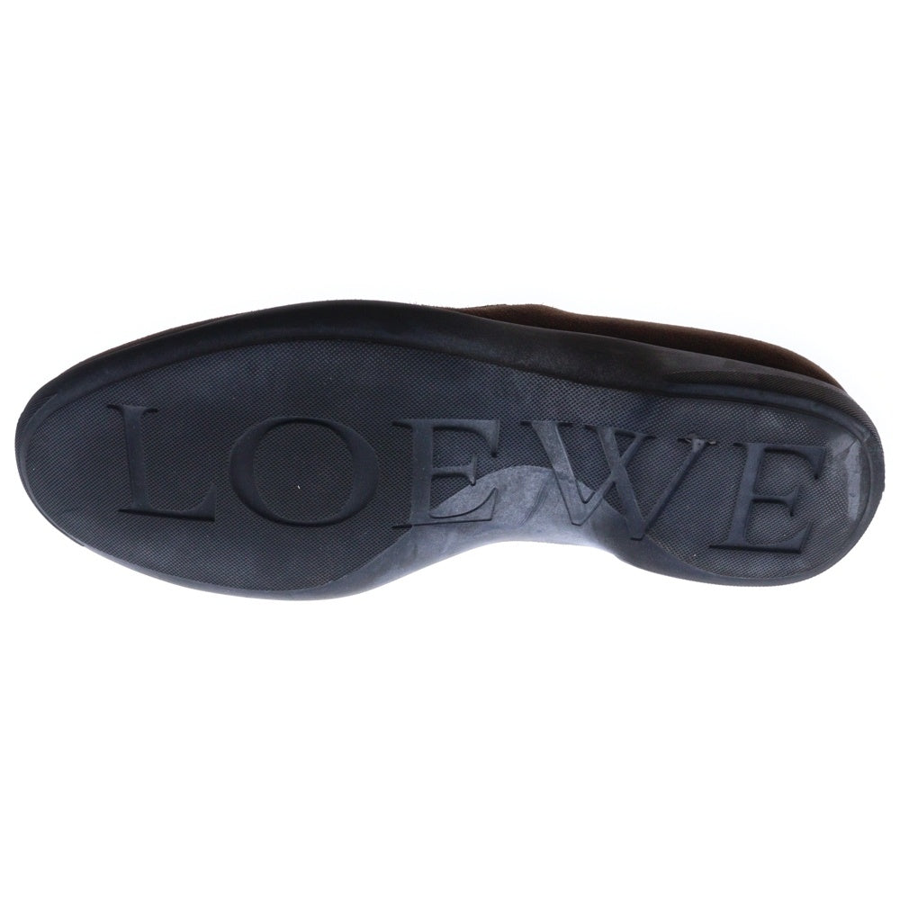 LOEWE(ロエベ) スウェードレザー コインローファー ブラウン