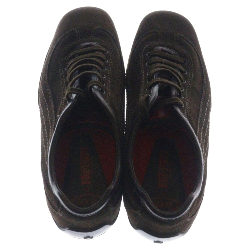 TOD'S(トッズ) ×Ferrari フェラーリ スウェードレザー ローカットスニーカー ブラウン