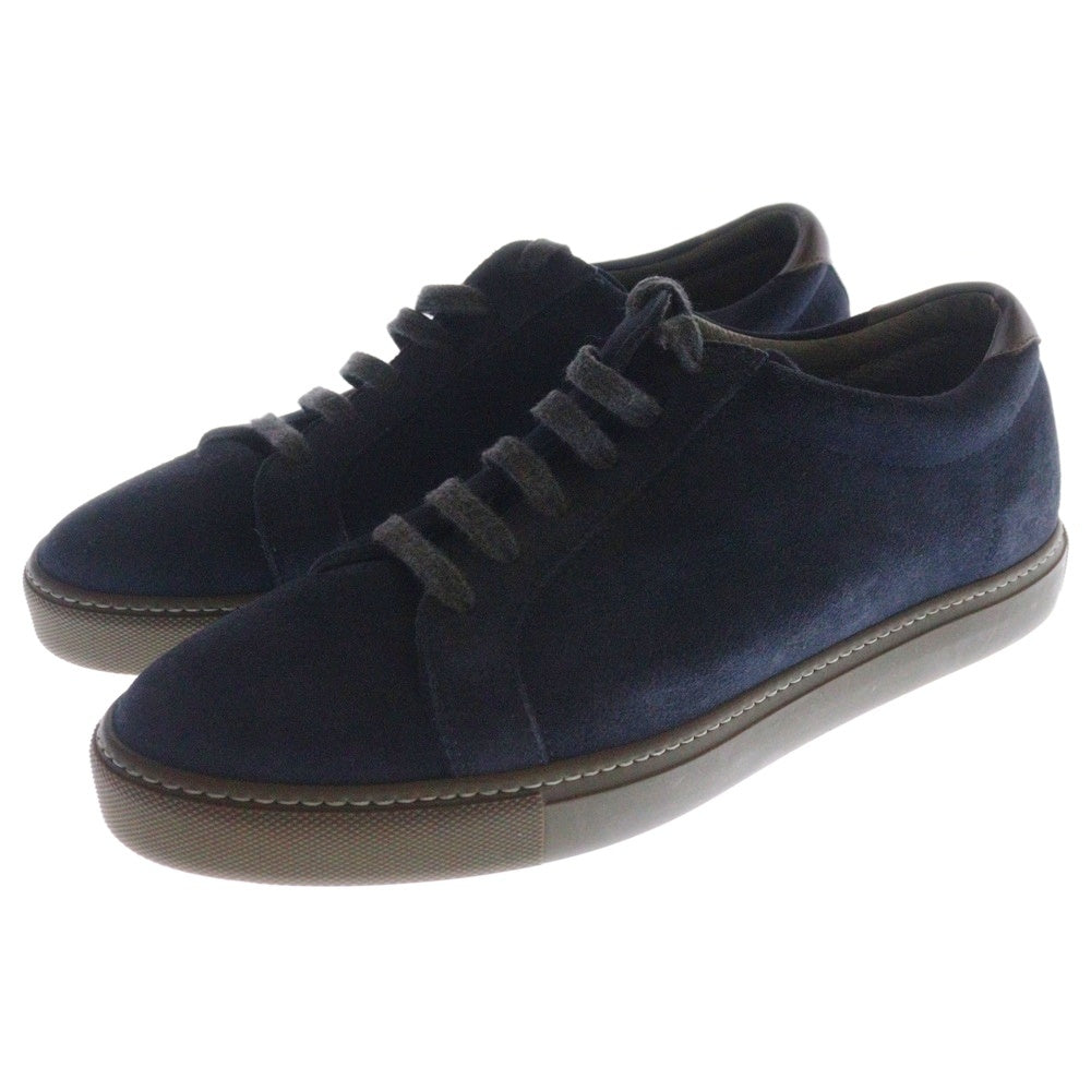 BRUNELLO CUCINELLI(ブルネロクチネリ) スウェードレザー ローカットスニーカー ネイビー