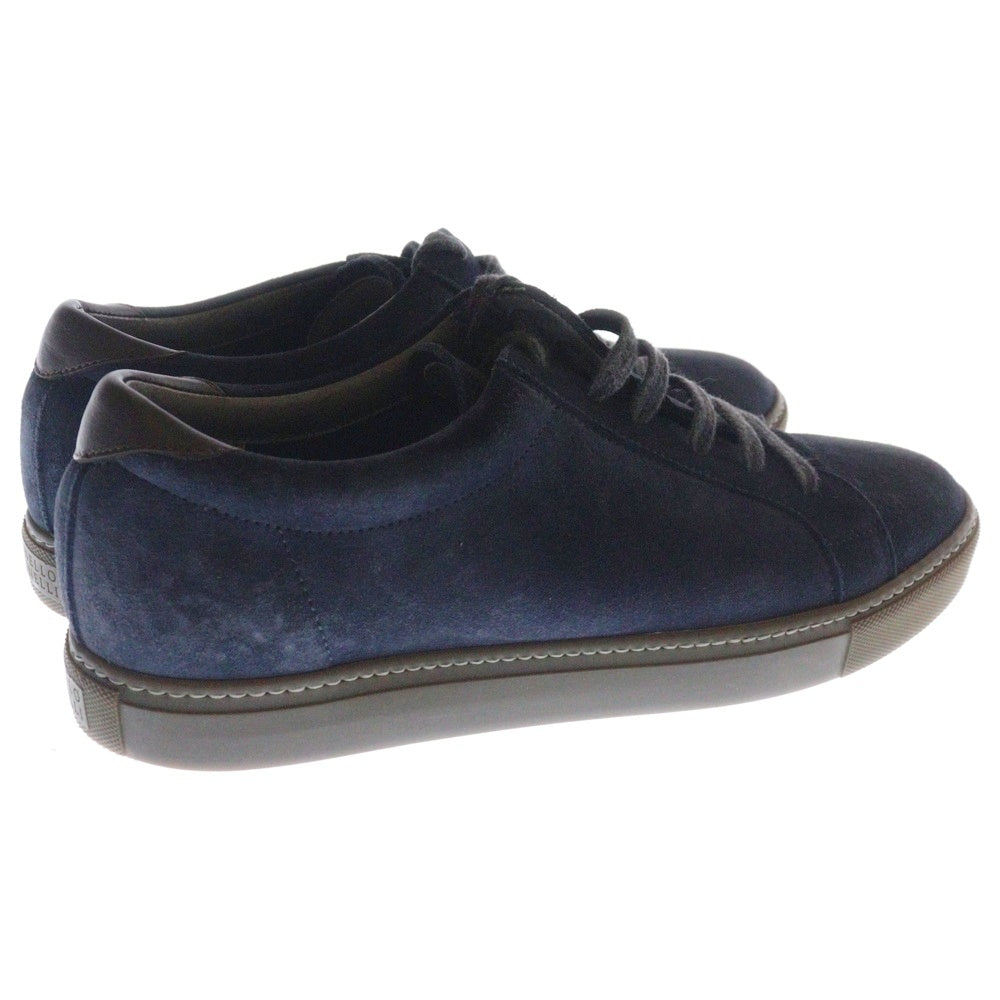 BRUNELLO CUCINELLI(ブルネロクチネリ) スウェードレザー ローカットスニーカー ネイビー