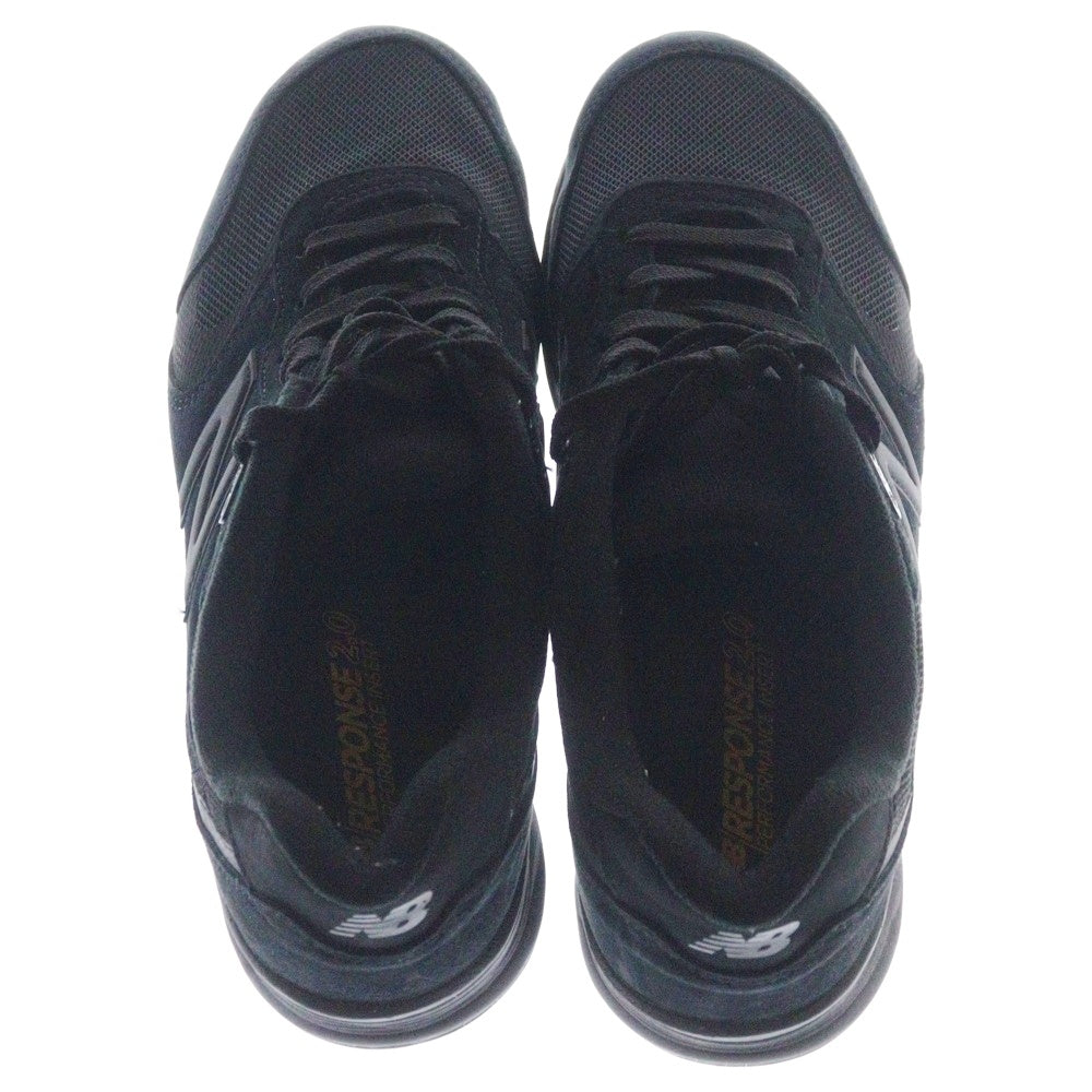 New Balance(ニューバランス) MW880AB4 スウェードレザー メッシュ ローカットスニーカー ブラック US8/26cm