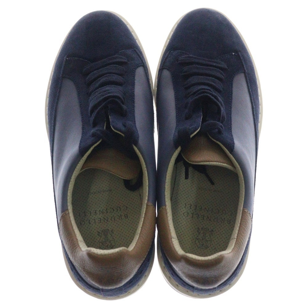 BRUNELLO CUCINELLI(ブルネロクチネリ) ヌバック レザー ローカットスニーカー ブルー