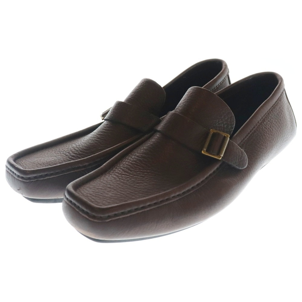 GUCCI(グッチ) モカシン レザーシューズ ローファー スリッポン ダークブラウン 108143