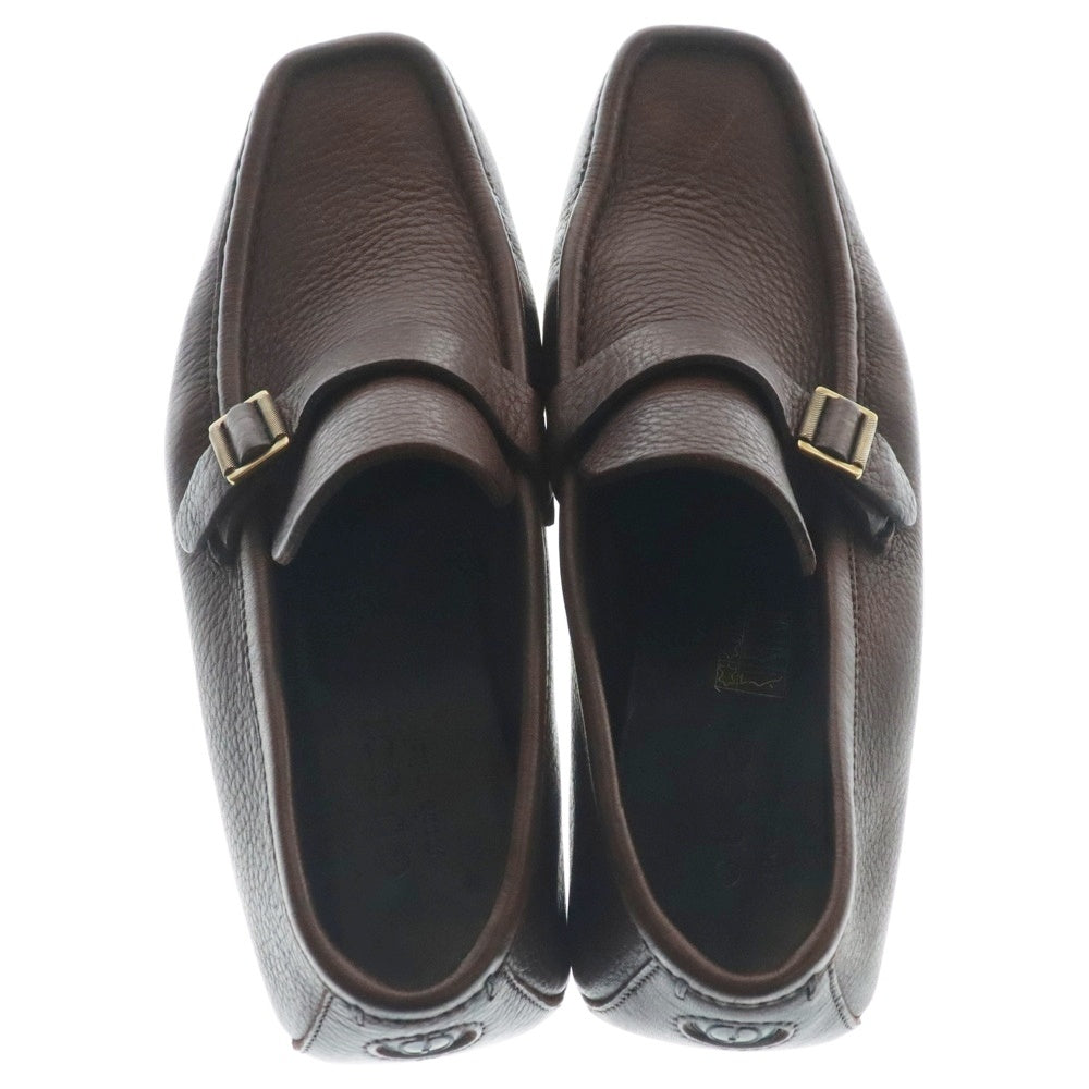 GUCCI(グッチ) モカシン レザーシューズ ローファー スリッポン ダークブラウン 108143