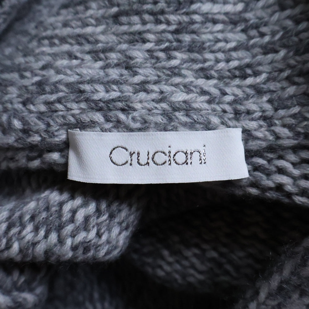 Cruciani(クルチアーニ) ショールカラー カシミヤ ニットカーディガン グレー CU7014