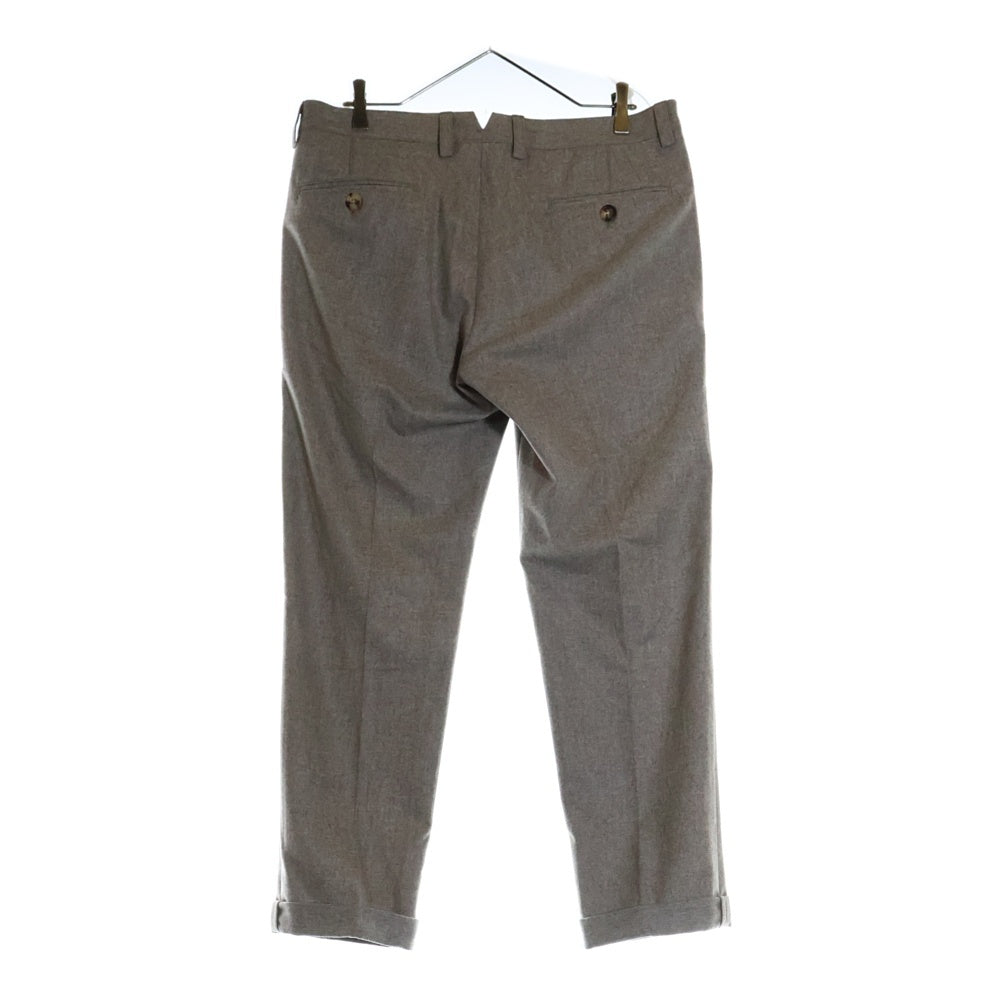 BRUNELLO CUCINELLI(ブルネロクチネリ) ウール センタープレス スラックスパンツ グレー TE91910