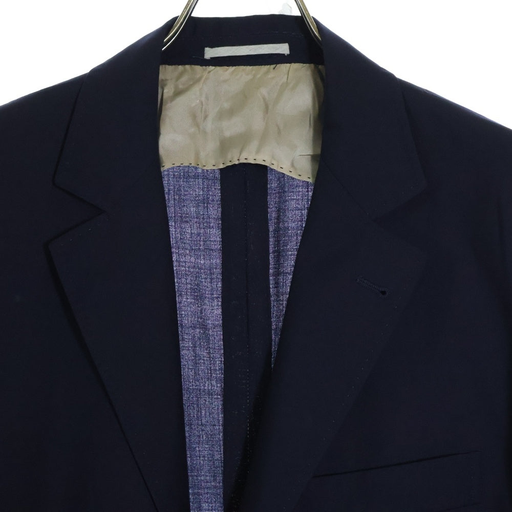 BRUNELLO CUCINELLI(ブルネロクチネリ) コットン ウール 3B ノッチドラペル テーラードジャケット ネイビーDK92502