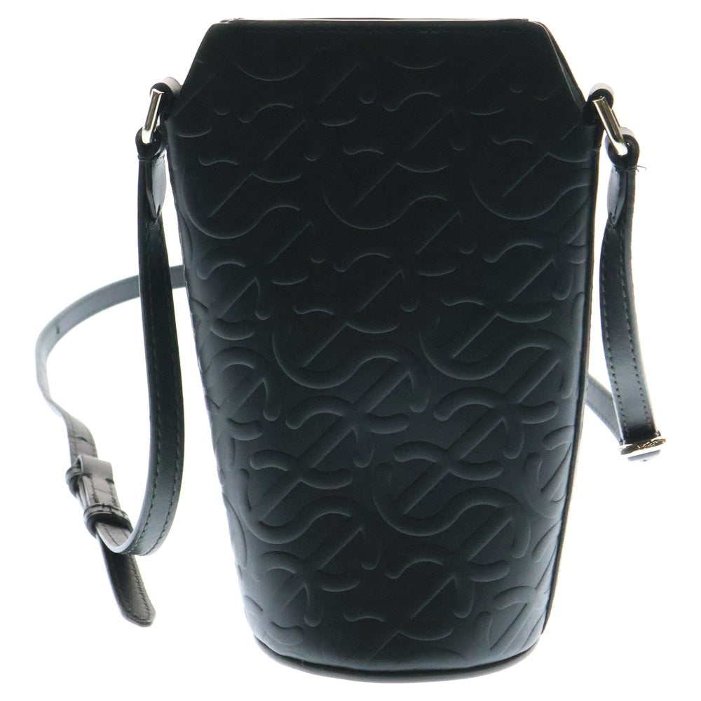 ECCO(エコー) 23AW POT WAVE 型押しレザー ポット ウェーブ ショルダーバッグ ブラック レディース 910785590000