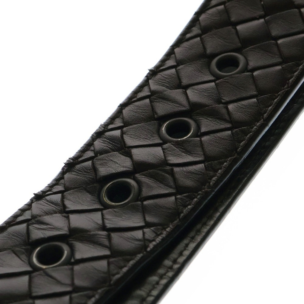 BOTTEGA VENETA(ボッテガヴェネタ) イントレチャート レザーベルト ブラウン
