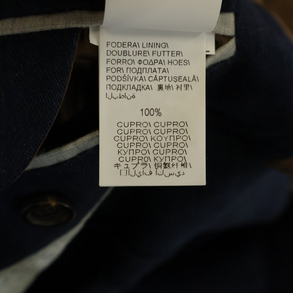 BRUNELLO CUCINELLI(ブルネロクチネリ) ノッチドラペル リネン シングルテーラードジャケット ネイビー