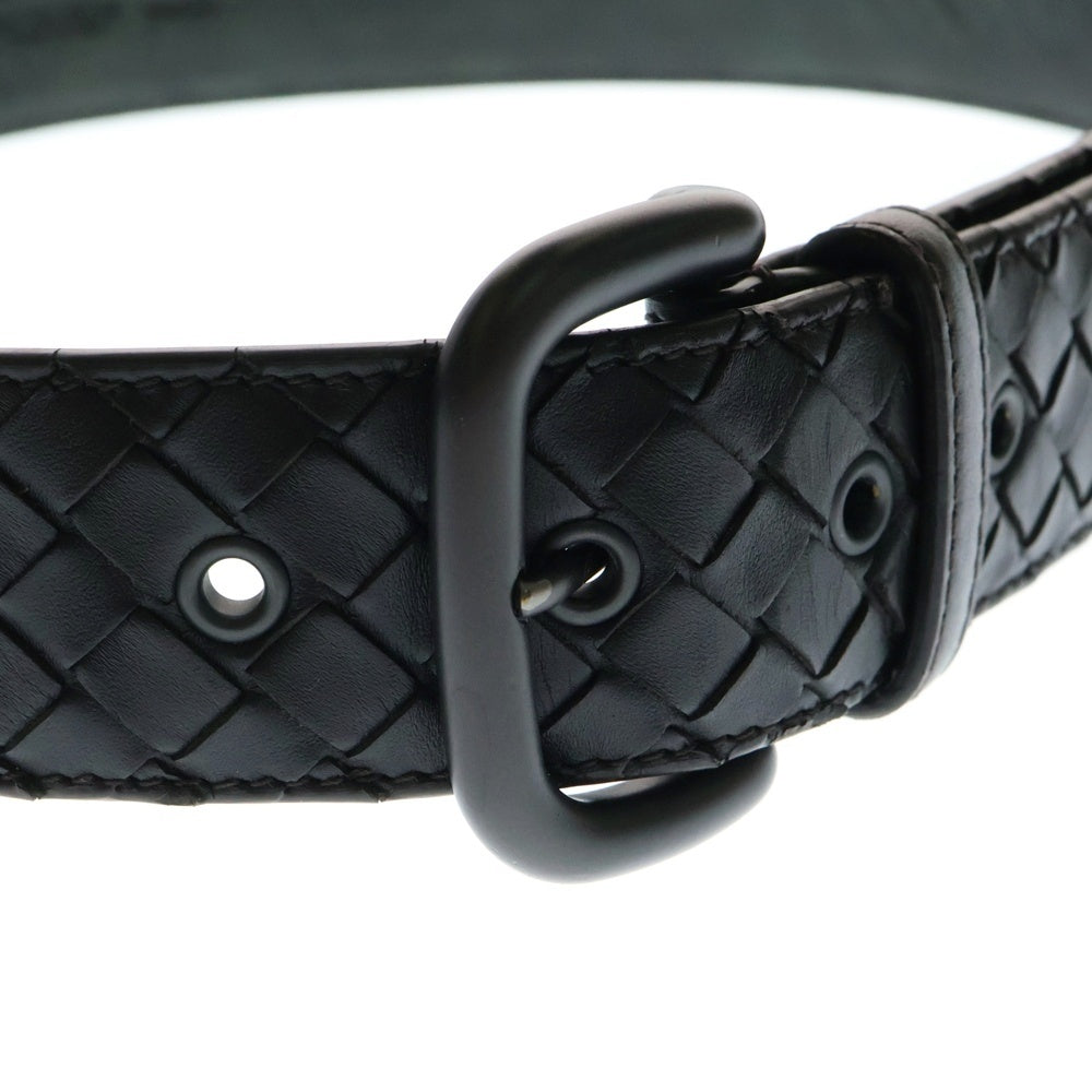 BOTTEGA VENETA(ボッテガヴェネタ) イントレチャート レザーベルト ダークブラウン