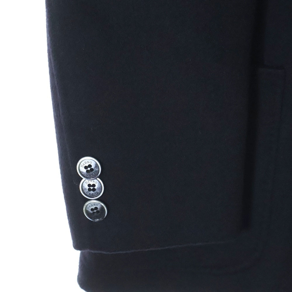 HERNO(ヘルノ) カシミヤ 3B ノッチドラペル シングルテーラードジャケット ブラック