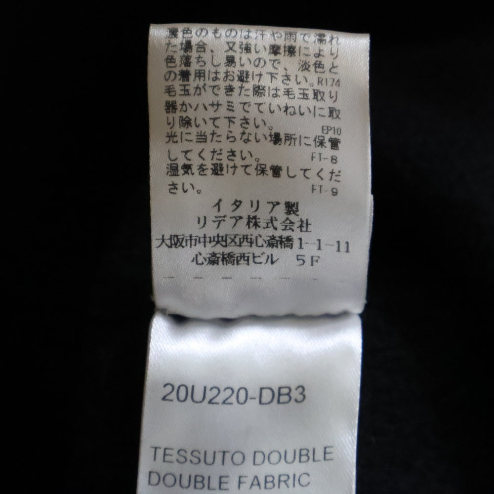 Cruciani(クルチアーニ) フライフロント ワイドカラー ボタンジャケット ブラック 20U220-DB3