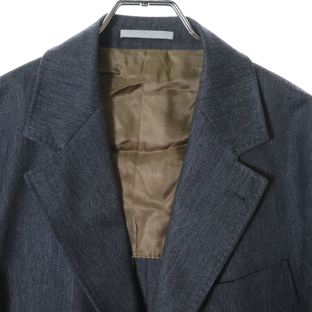 BRUNELLO CUCINELLI(ブルネロクチネリ) ウール 3B ノッチドラペル シングルテーラードジャケット グレー