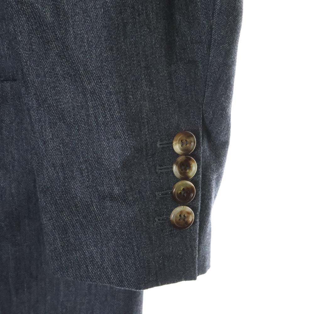 BRUNELLO CUCINELLI(ブルネロクチネリ) ウール 3B ノッチドラペル シングルテーラードジャケット グレー